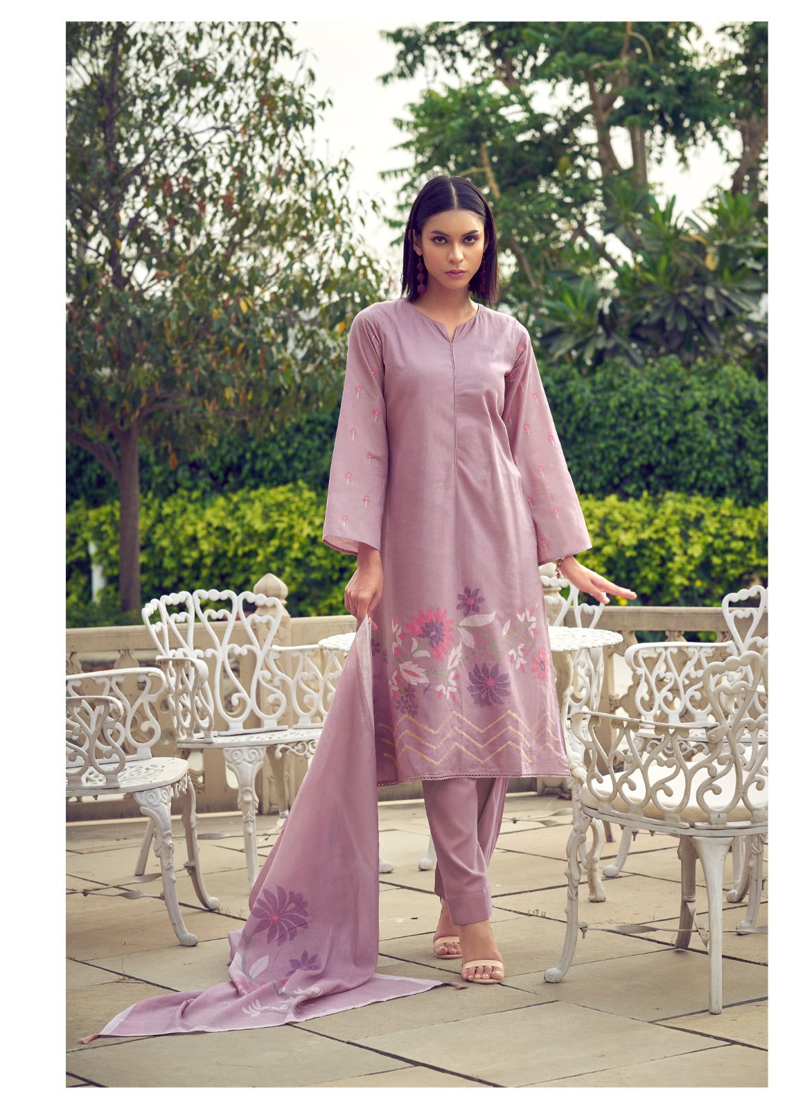 The Elnaz Collection By Prm Fancy Work Lawn Cotton Dress Material Wholesale Market In Surat